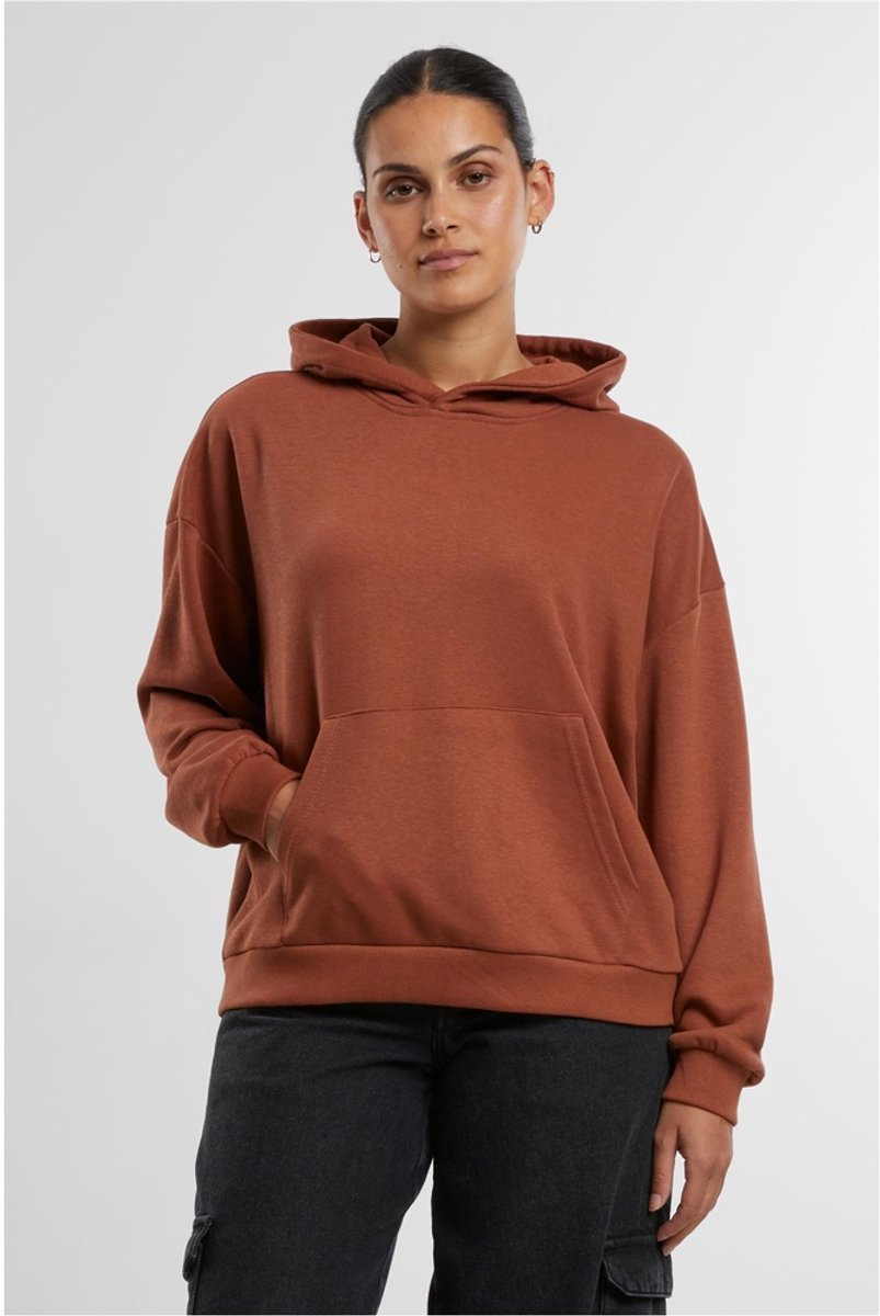 Urban Classics Ladies Light Terry Oversized Hoody Trui met capuchon L Roest