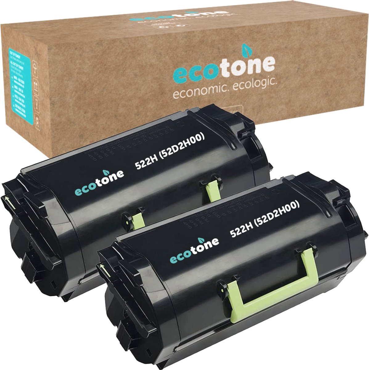 Ecopack (Replaces Lexmark 522H 52D2H00 toner) 2xBL - (BL 2x25000 Pages)