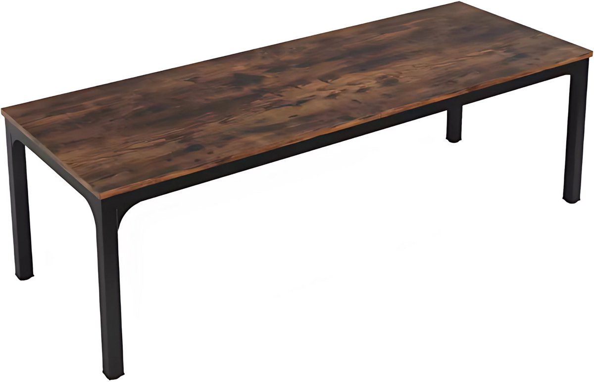 Happiq Computerbureau Milano - Voor 2 Personen - 200cm - Bruin - Voor thuis of werk - Hout en metaal