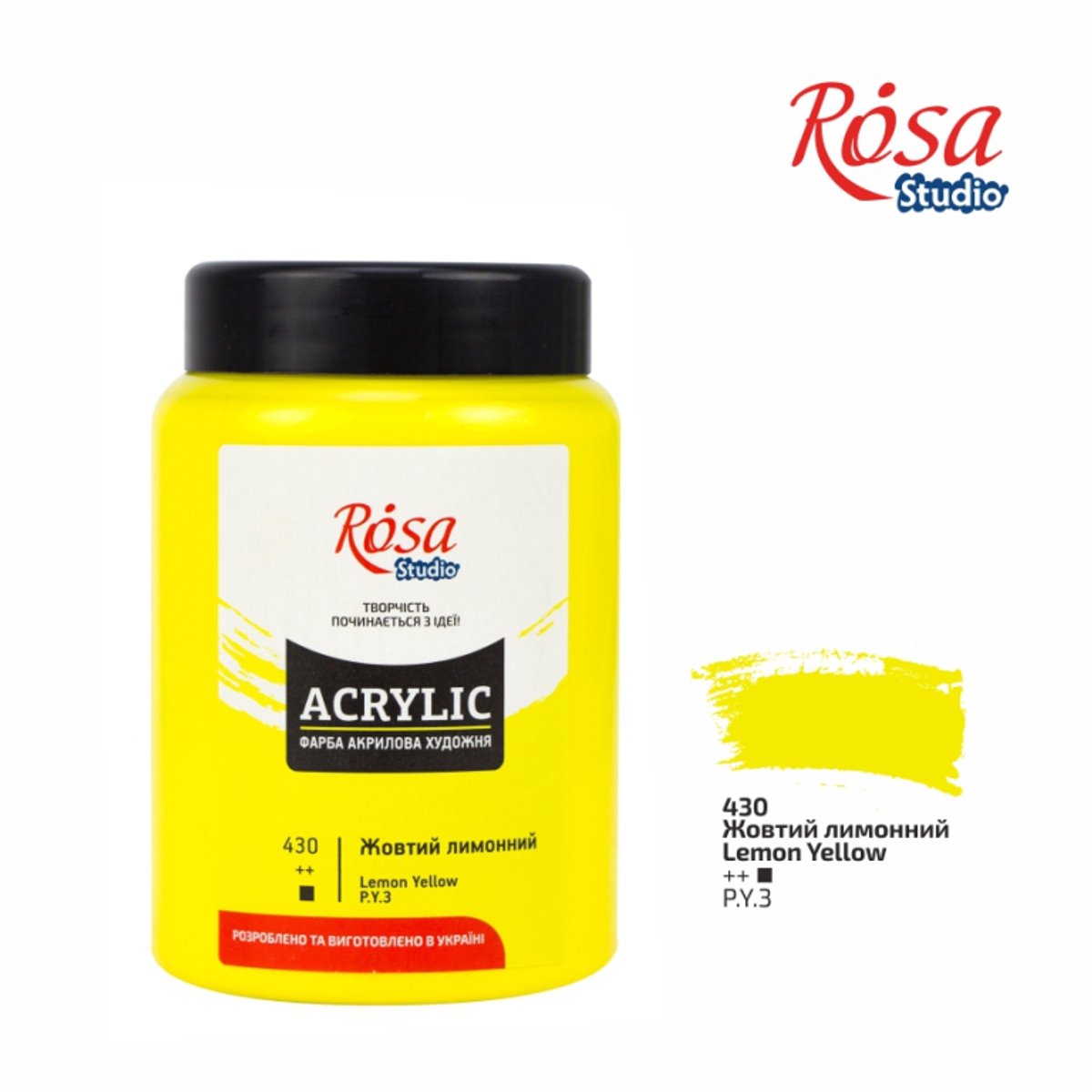 Rosa Studio acrylverf 400 ml lemon yellow schilderen creatief.