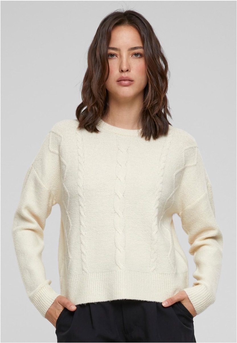 Urban Classics Cabel Knit Sweater/trui XS Beige