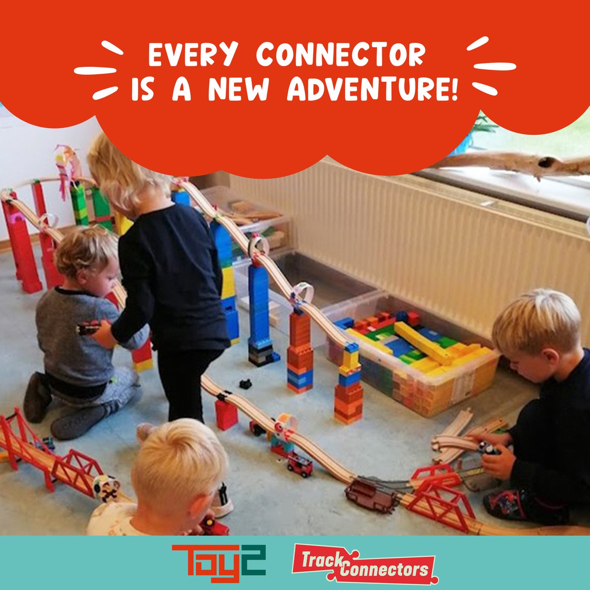 Builder Set Small - 12 Brio Adapters - Treinbaanonderdelen - Houten Treinbaan — afbeelding 3