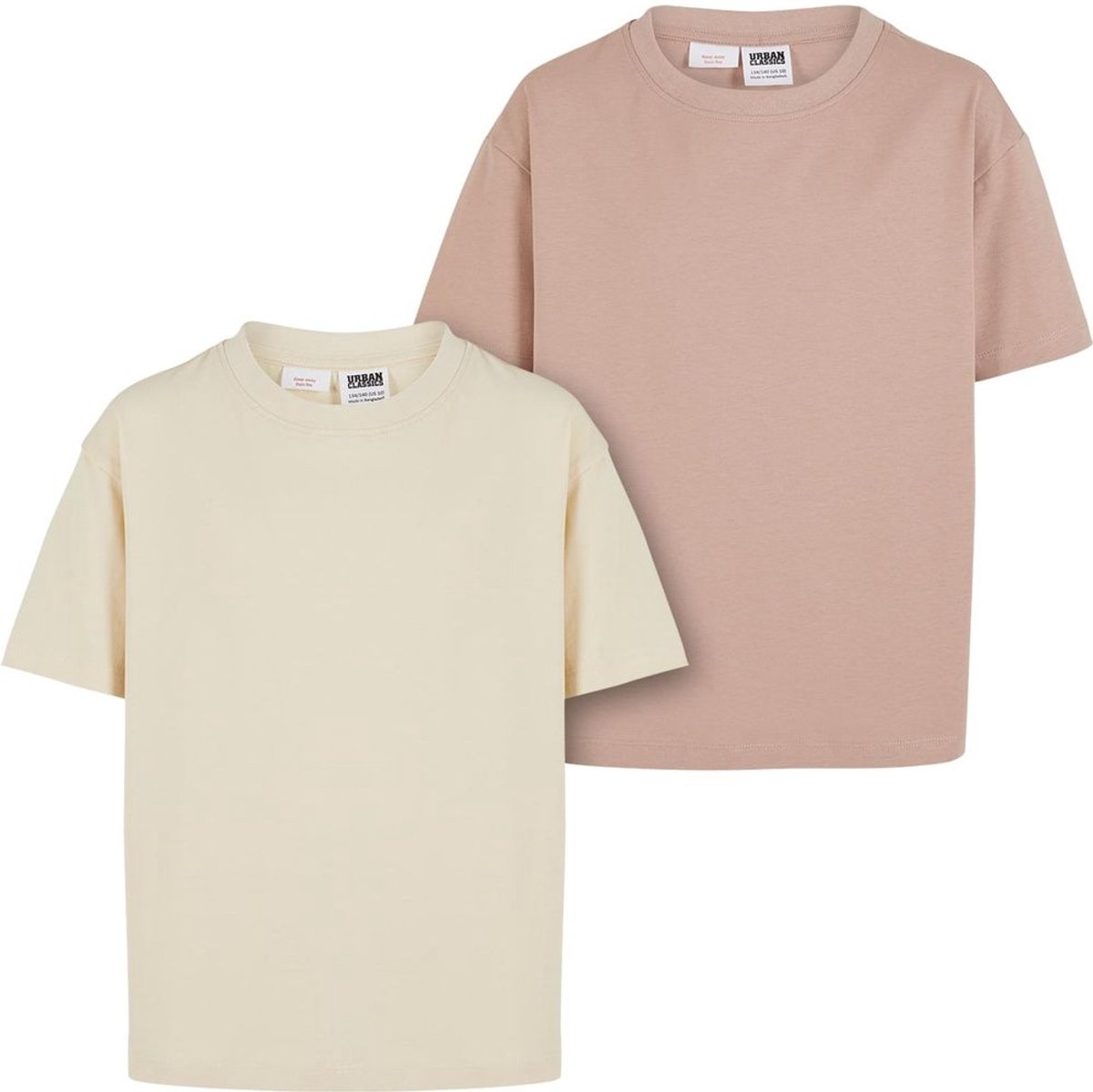 Urban Classics Oversized Boyfriend 2-Pack Kinder T-shirt Kids 134/140 Beige