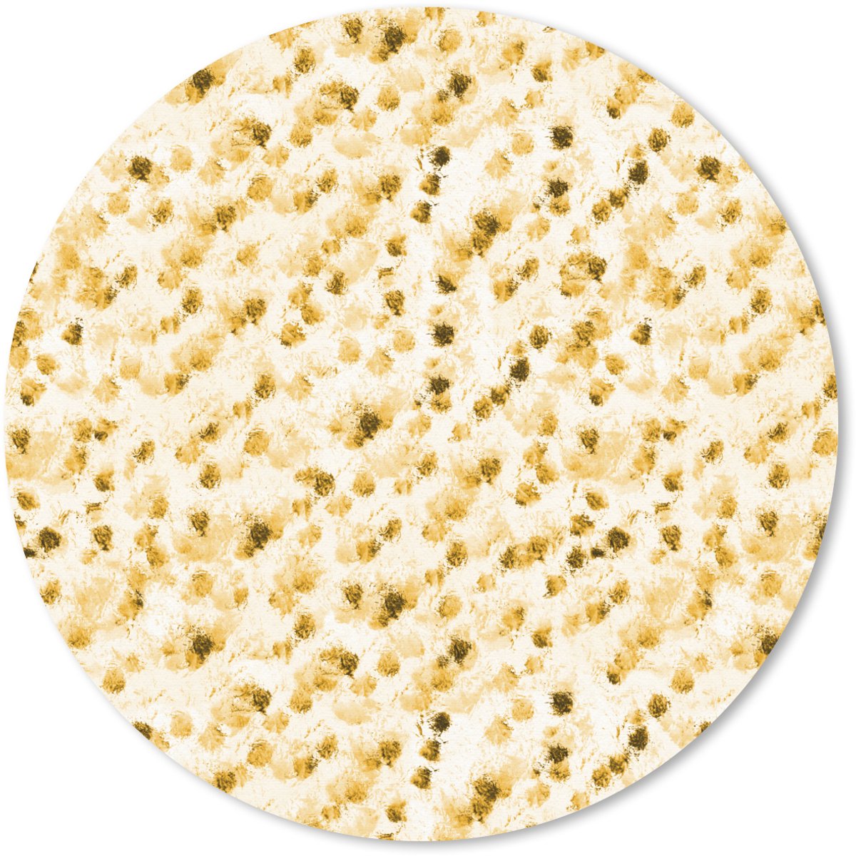 Muismat rond 40x40 cm - Mousepad Olie - Verf - Texturen - Beige - Ronde muismatten