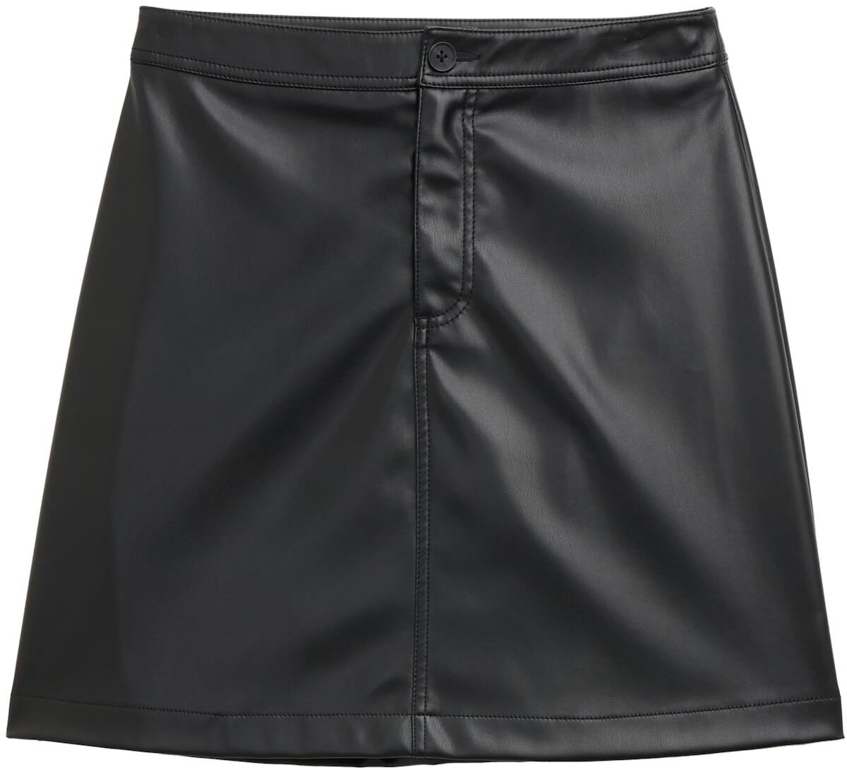 Tom Tailor Denim - Minirok in lederlook - Maat S - deep black