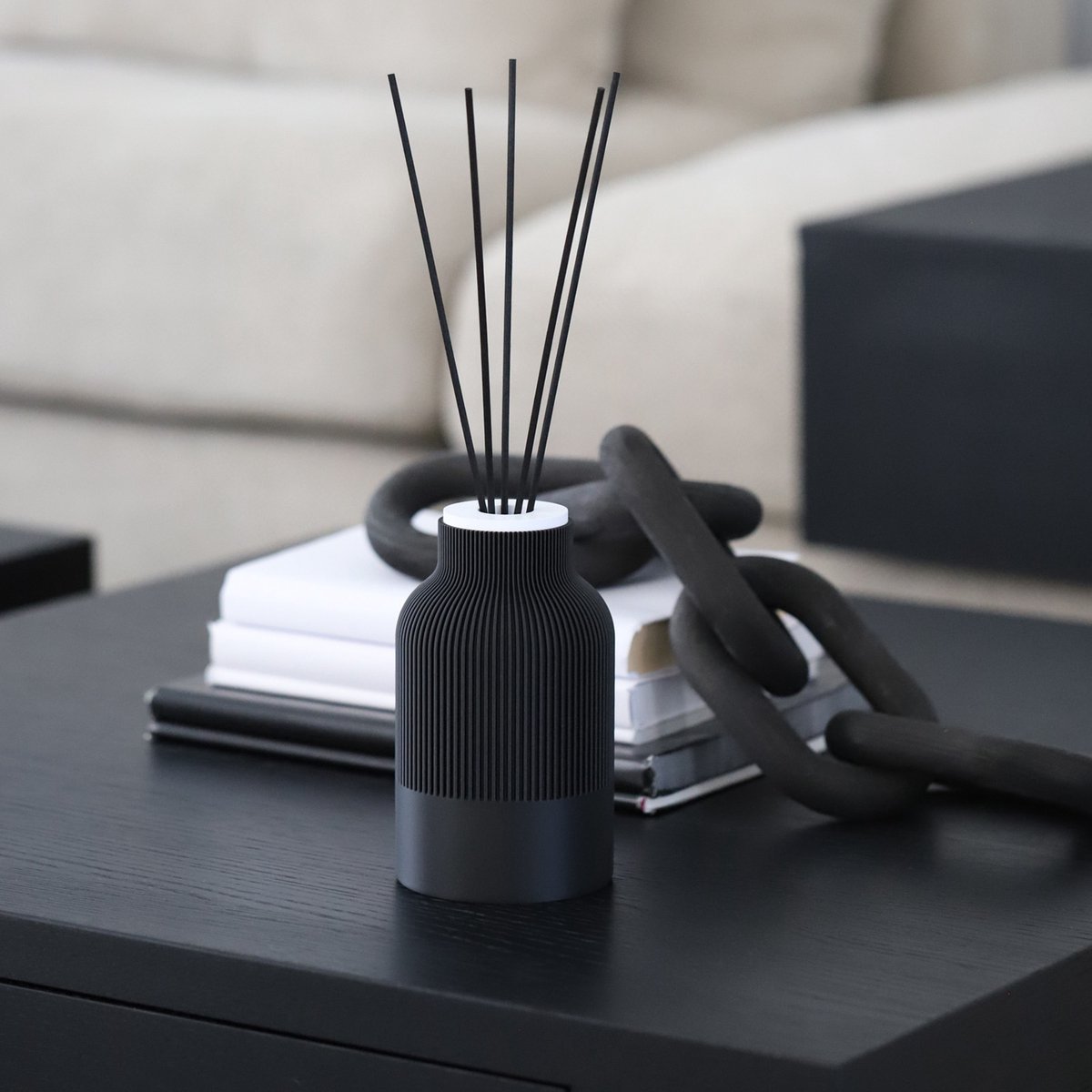 Amelie geurstokjes diffuser met amber oak 200ml luxe huisparfum voor woonkamer slaapkamer badkamer en kantoor