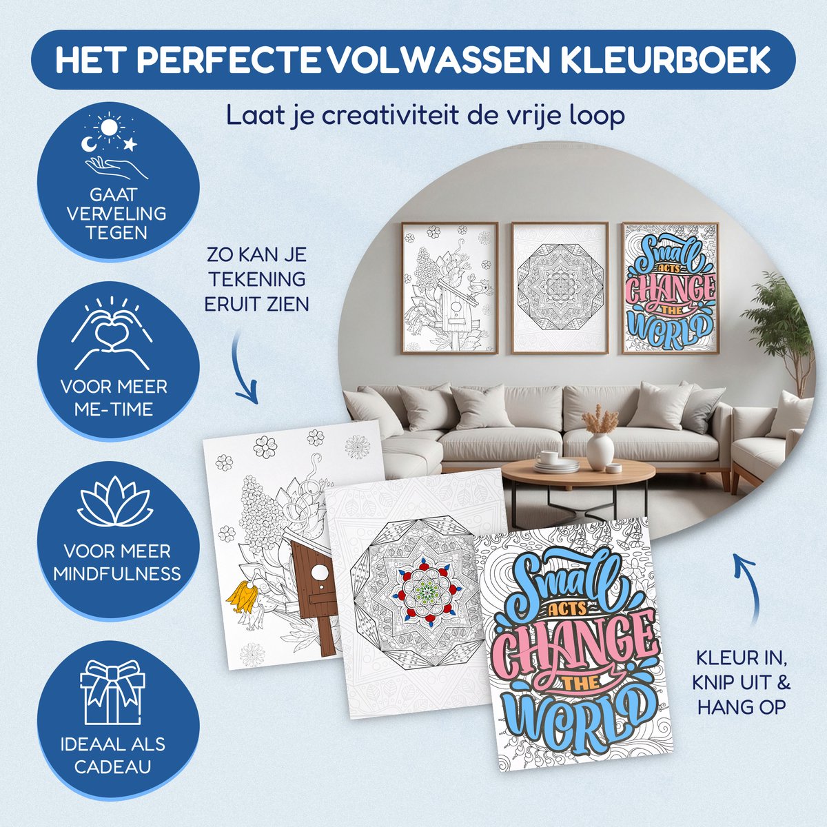 Kleurboek voor Volwassenen 3-in-1 Bundel - Mandala, Sayings, Doodling - Mandala Kleurboek Volwassenen - Kleuren voor Volwassenen - Tekenen voor Volwassenen - Creatief Volwassenen - 48 Pagina's - 29,7 x 21 cm — afbeelding 3