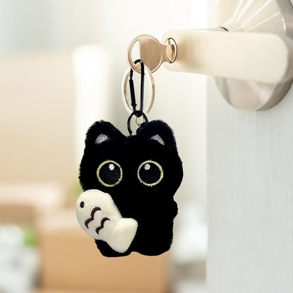Sleutelhanger kat Maine Coon silhouet Zwart – The Happy Cat Shop