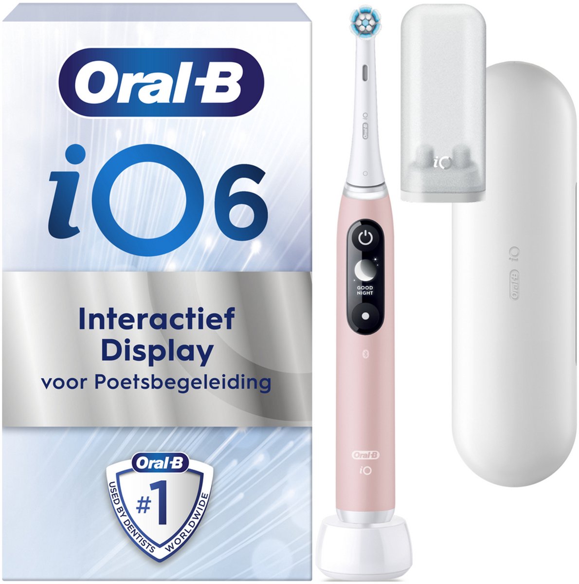 Oral-B iO Series 6N Licht Roze + extra iO Gentle Care opzetborstel