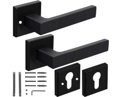 Ruhhy Zwarte Matte Deurklink voor Binnendeuren - Stijlvol en Functioneel