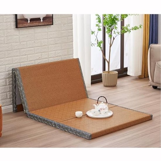Vouwbare Tatami Mat - Traditionele Japanse Futonmat voor Yoga en Meditatie (120x200cm) van Merkloos — afbeelding 4