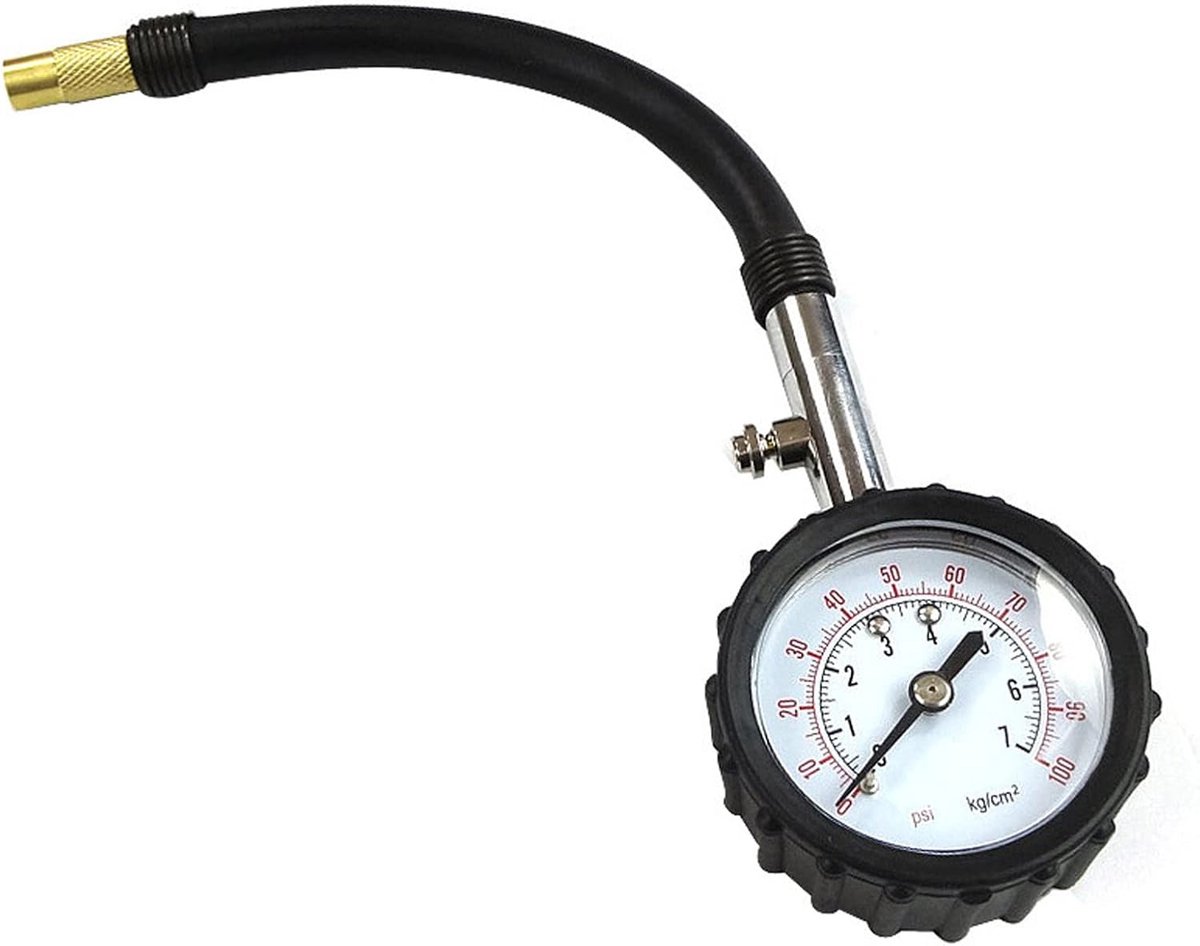 Tyre Pressure Gauge - Car Tyre Measuring Tool - Geschikt voor het Meten van Banden druk voor Veiliger Rijden (Zwart)