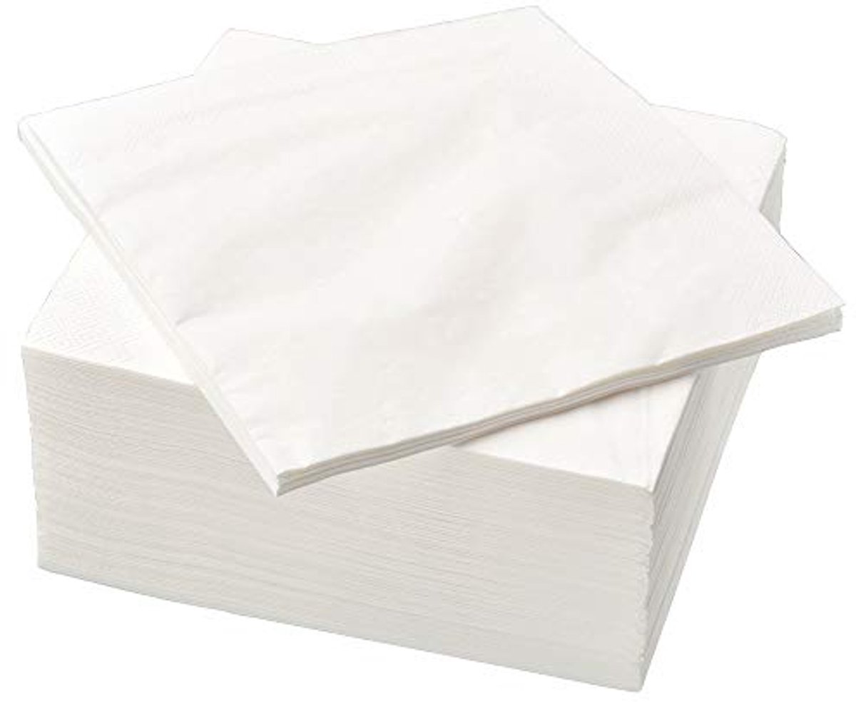 Papieren Servetten Drielaags Wit 40cm x 40cm - 100 Stuks