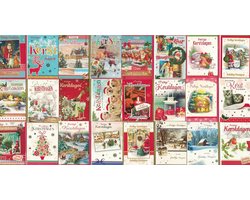 Wenskaart - kerstkaarten - set van 12 - 12 kerstkaarten - kerstkaarten vintage - kerstkaarten retro - kerstkaarten nostalgisch