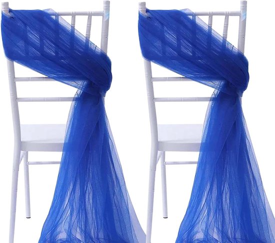 Yurosiay 10 stuks stoelstrikken bruiloft stoelstrikken satijn stoel strikken organza met glanzende strass elegante stoelsjerpen stretch strikken