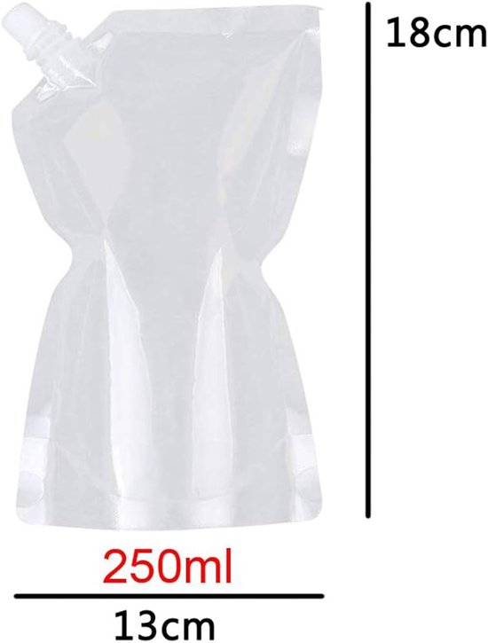 50 stuks 100/150 ml herbruikbare plastic drankzakjes met