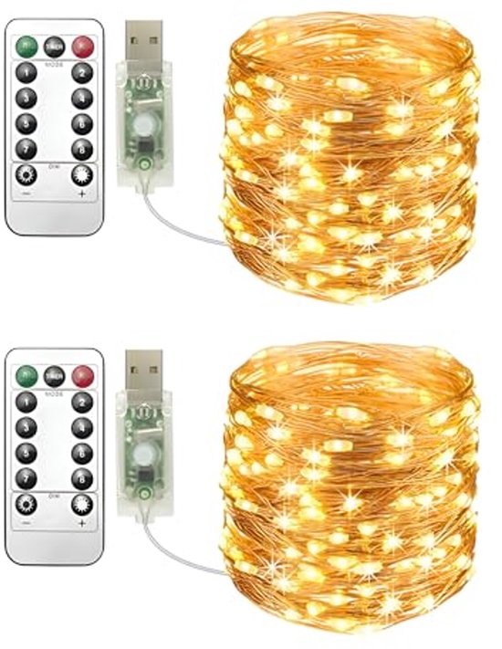 Esotec 102156 solar-lichtketting buiten werkt op zonne-energie 48 led wit 12 m - Kerstverlichting kopen? | Korting tot 66