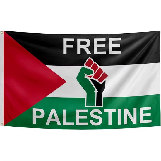 Drapeau palestinien | Palestine libre | drapeau de Gaza | 150 x 90 | Convient pour une utilisation en extérieur | Polyester de haute qualité