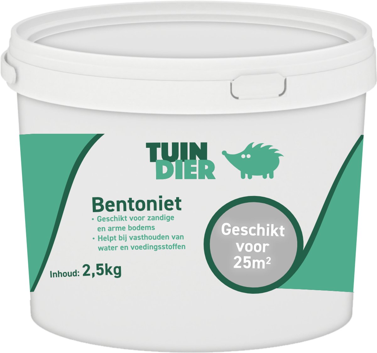 Bentoniet | TUIN-DIER® | Zandgrond verbeteraar | Bentoniet grondverbeteraar | 100% natuurlijk | In handige bewaaremmer | 2.500 gram | 2,5 kilogram