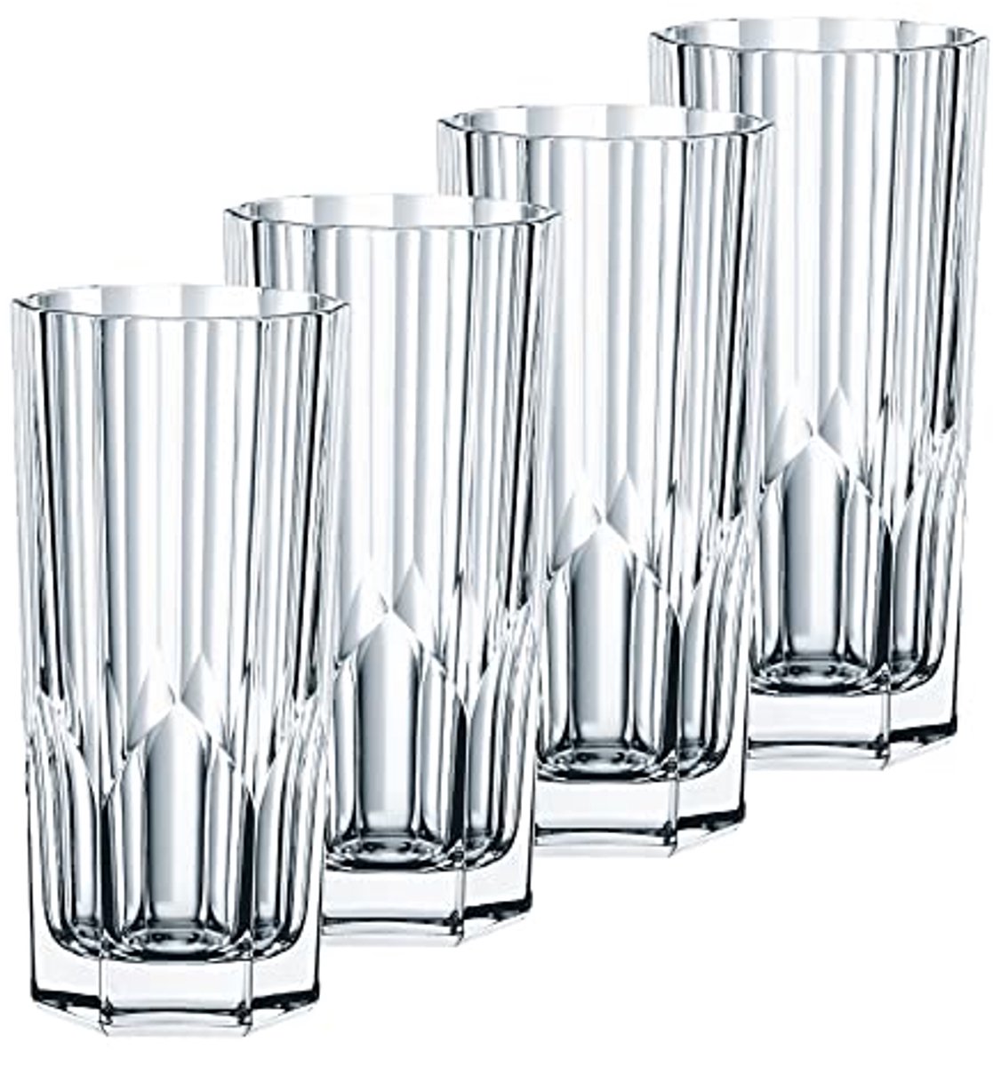 4-delige Longdrinkset in Kristalglas - 309 ml