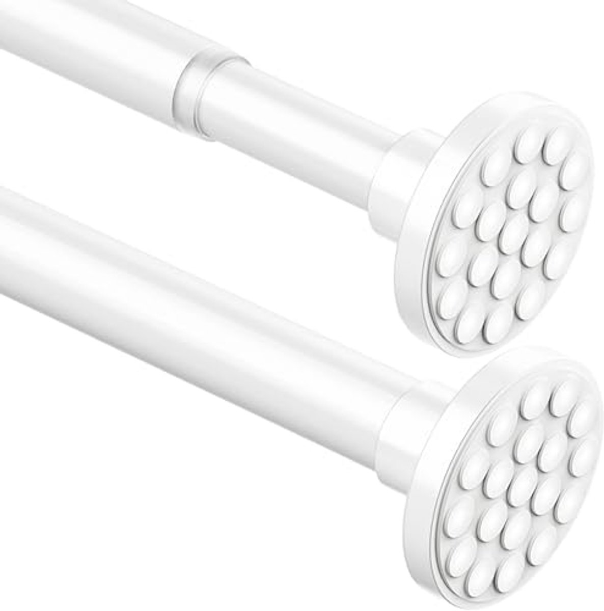 Uitschuifbare Gordijnroede - Telescopische Kledingstang voor Badkamer en Slaapkamer - Extra Lang 85-155 cm - Wit