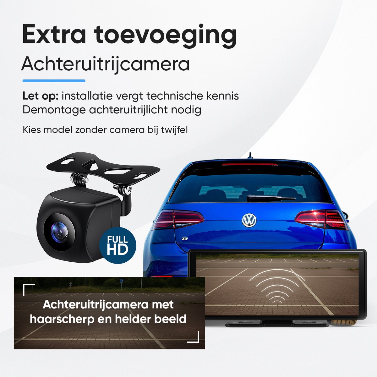 CarMe 10 Inch CarPlay Scherm Draadloos met Dashcam, Achteruitrijcamera, Apple CarPlay & Android Auto - Afbeelding 4