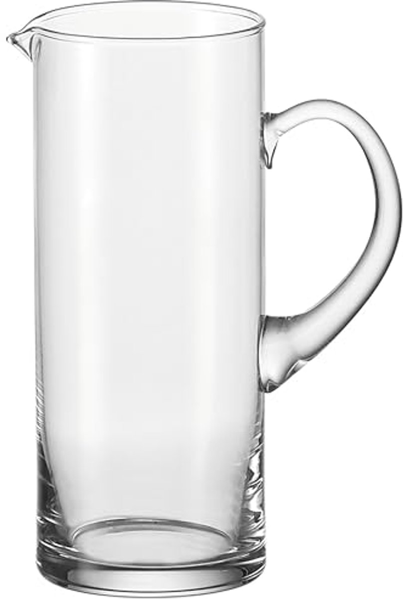 Handgemaakte Glazen Waterkan met Handvat - Vaatwasmachinebestendig, 1040 ml, 21 cm Hoog