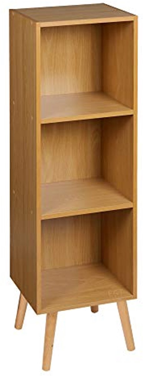 Houten Opberg Boekenkast 3 Laags in Scandinavische Stijl