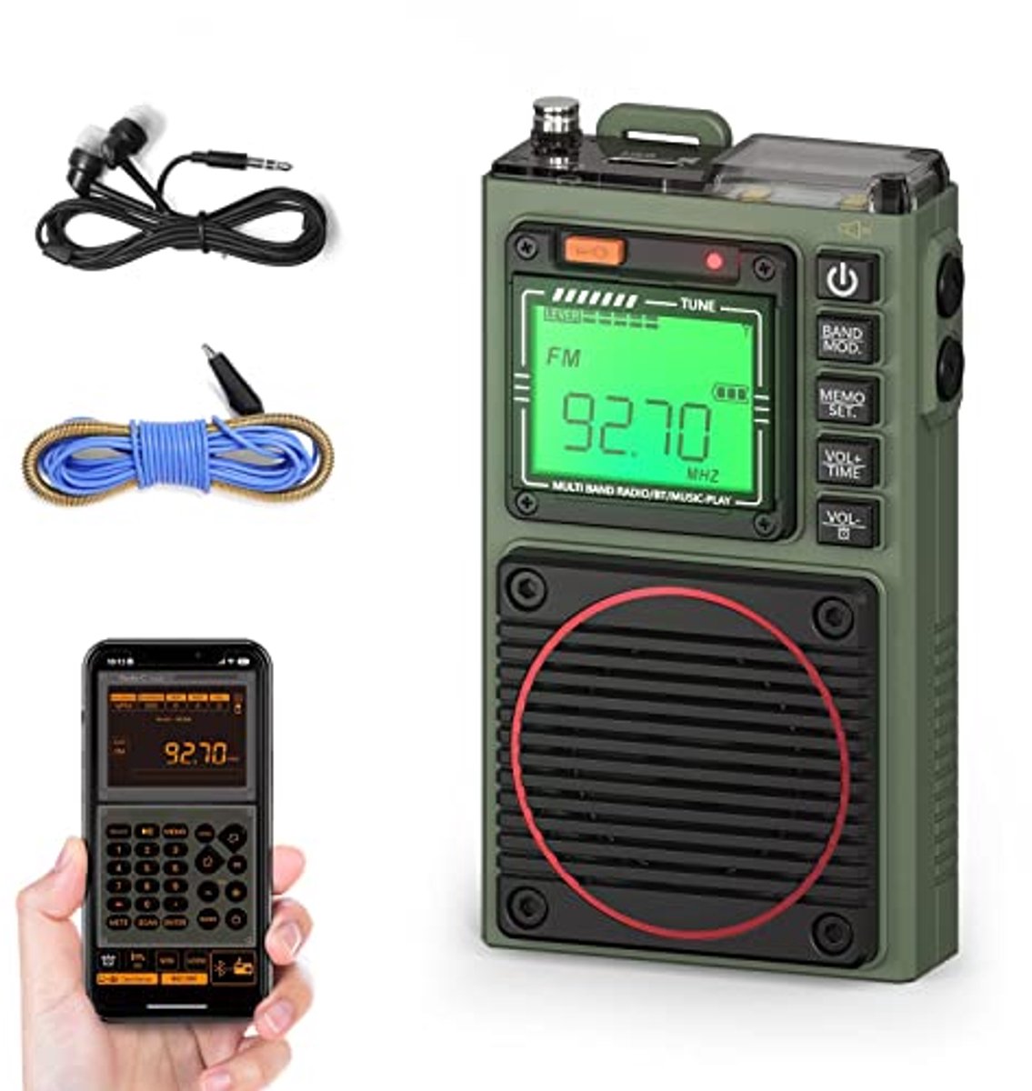 Draagbare Korte Golfradio met App Controle en Bluetooth