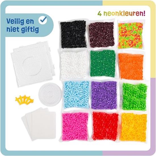 Grondplaten strijkkralen - midi - dieren - 6 stk