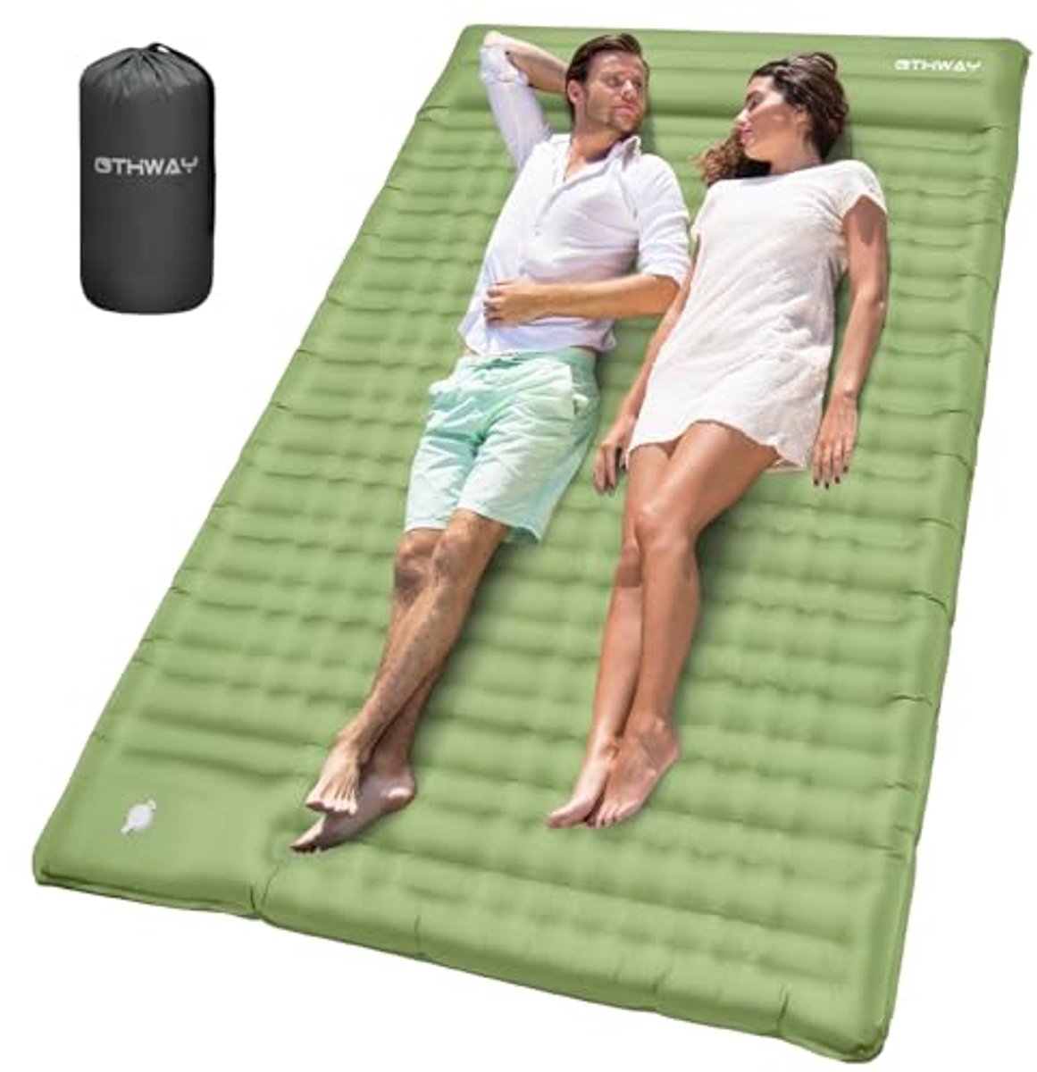 Zelfopblazende Campingluchtmatras voor 2 Personen - 12 cm Dikte, Ultralicht en Comfortabel