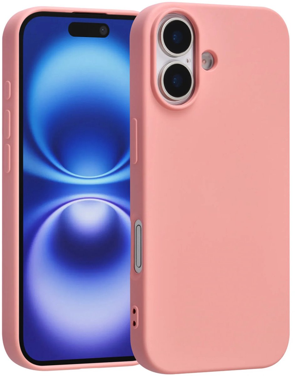 Shockproof Backcover - Liquid Silicone Soft Hoesje - Geschikt voor: iPhone 17 - Zalmroze