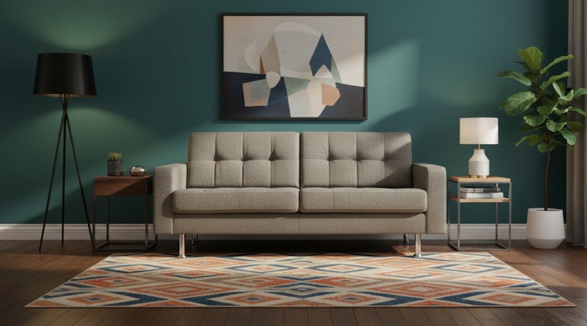 Laval Lux 2-Zitsbank – Ganeey | Lichtbruine Stoffen Sofa met Metalen Poten – Moderne Tweezitsbank – Duurzaam Houten Frame & Elastische Golfveren – Comfortabele Woonkamerbank – 166 x 92 x 65 cm - Ganeey