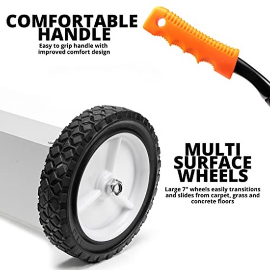 24" Magnetische Veegmachine met Wielen - Verstelbare Handvat en 50LB Capaciteit - Ideaal voor Bouw van Merkloos	 — afbeelding 3