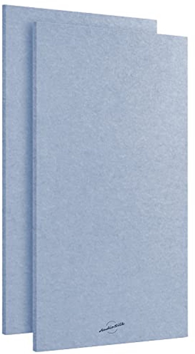Akoestische Panelen 2-Pack - Groot 116 x 58 cm - Lichtblauw