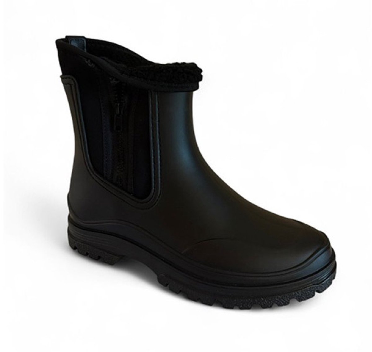 Gevavi Boots Jara dameslaars pvc/ neopreen met rits gevoerd Zwart