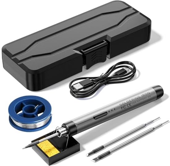 Draadloze USB oplaadbare soldeerbout met LCD-scherm en instelbare