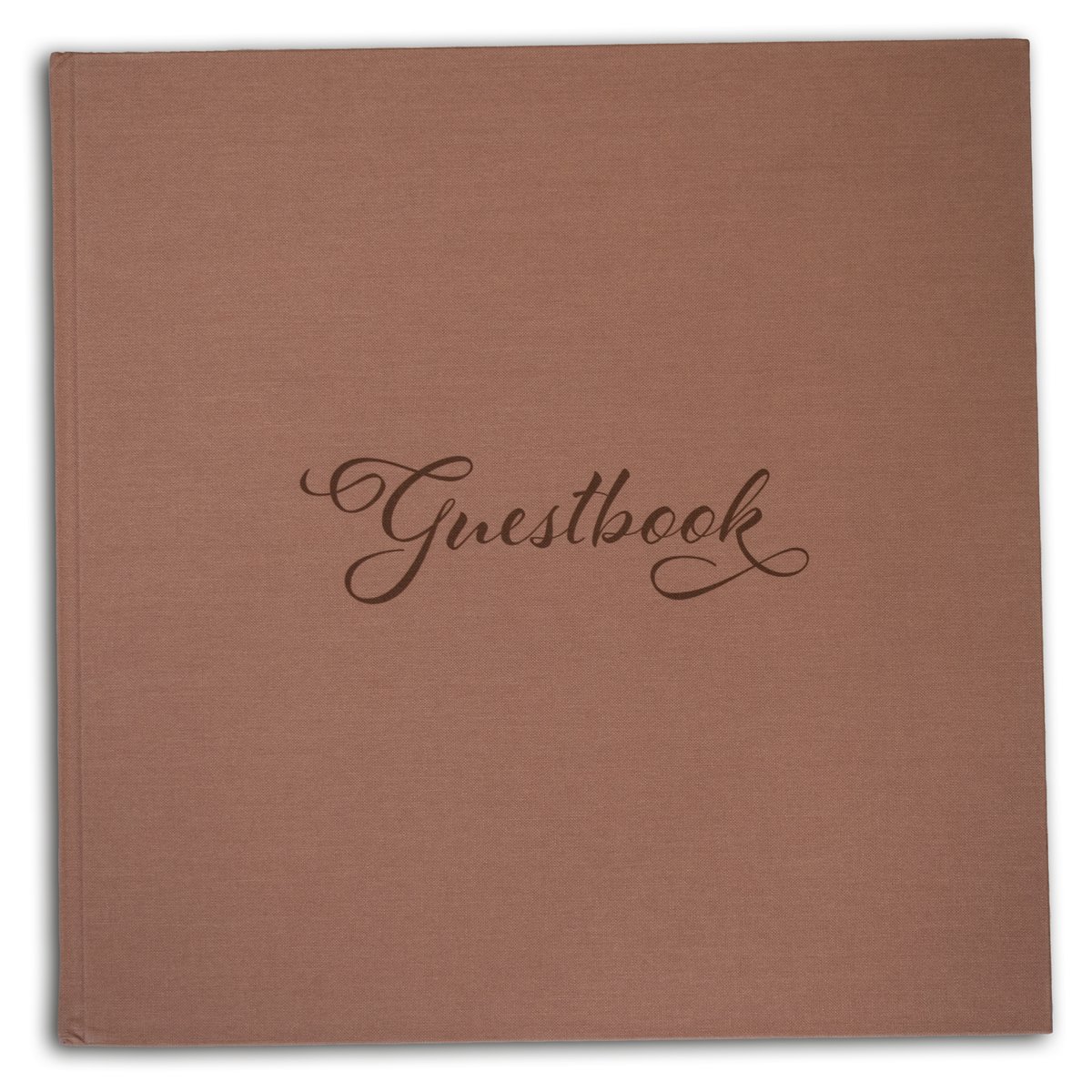 Neutral Guestbook - Luxury 21 x 21 cm hardcover with pink cover - Guestbook visitors / Guestbook wedding / Guestbook bed and breakfast / Guestbook airBnB / Guestbook vacation home - Engelstalig gastenboek Engels