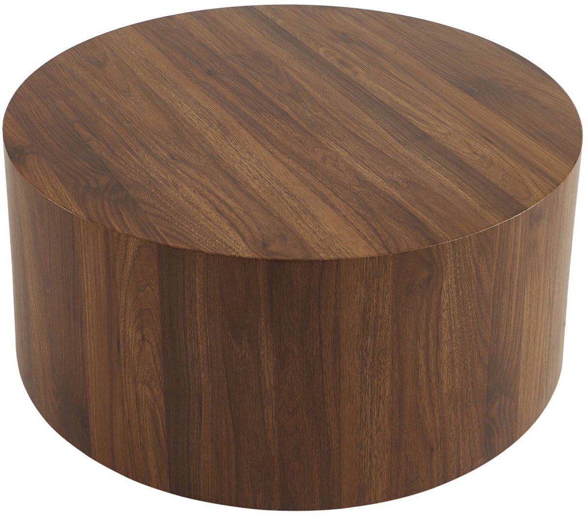sweeek Ronde salontafel houtlook ø80 x h 35 cm - delos Walnoot