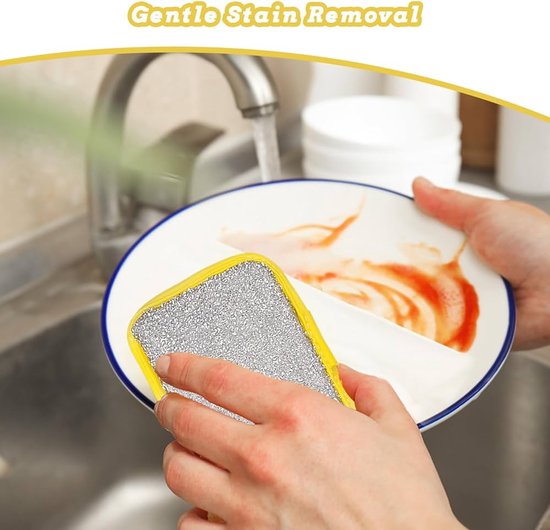 SSRDFU 4 stuks keukensponzen, wasbare, spons voor de keuken, microvezel, poetssponzen, dubbelzijdige sponzen, reinigingsspons voor reiniging bij hardnekkig vuil SSRDFU 4 stuks keukensponzen, wasbare, spons voor de keuken, microvezel, poetssponzen, dubbelzijdige sponzen, reinigingsspons voor reiniging bij hardnekkig vuil