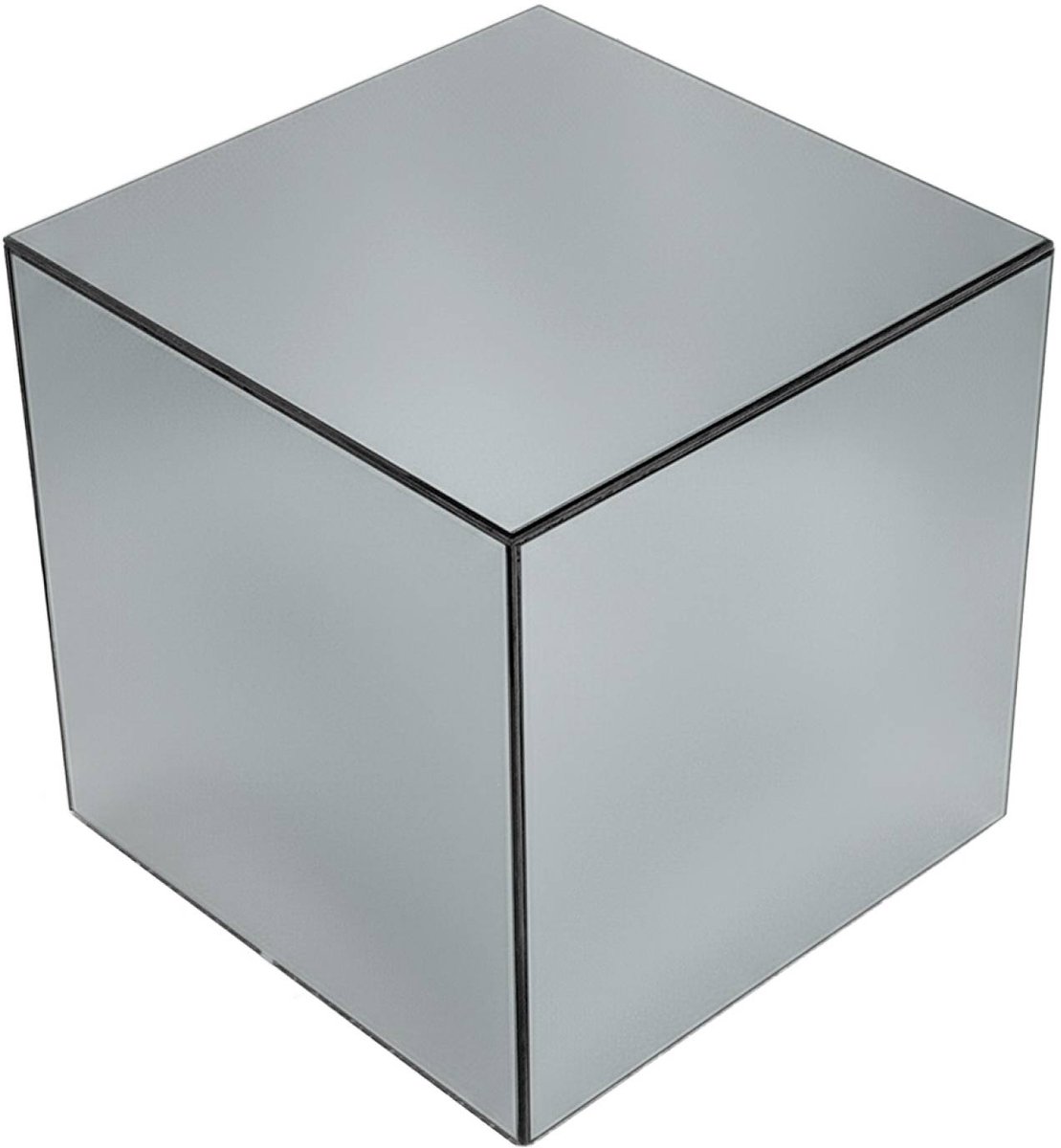 sweeek - Bijzettafel kubus spiegelglas 30cm - mirage