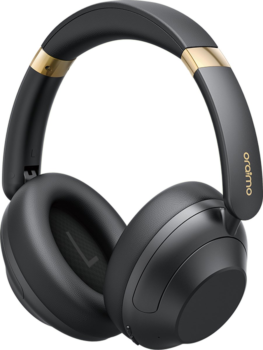 oraimo BoomPop Pro – Draadloze hoofdtelefoon met 60 uur speeltijd, HavyBass™, snellaadfunctie en dubbele connectie – Speed Black