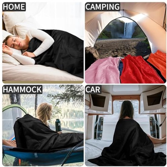 Slaapzak kleine pakmaat - dekenslaapzak licht en dun - zomerslaapzak kamperen outdoor - volwassenen wandelen binnen. Sleeping Bag van Merkloos — afbeelding 4