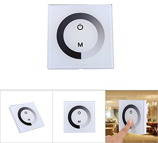 Touch Panel Dimmer Switch voor LED Strips - DC 12V-24V | bol