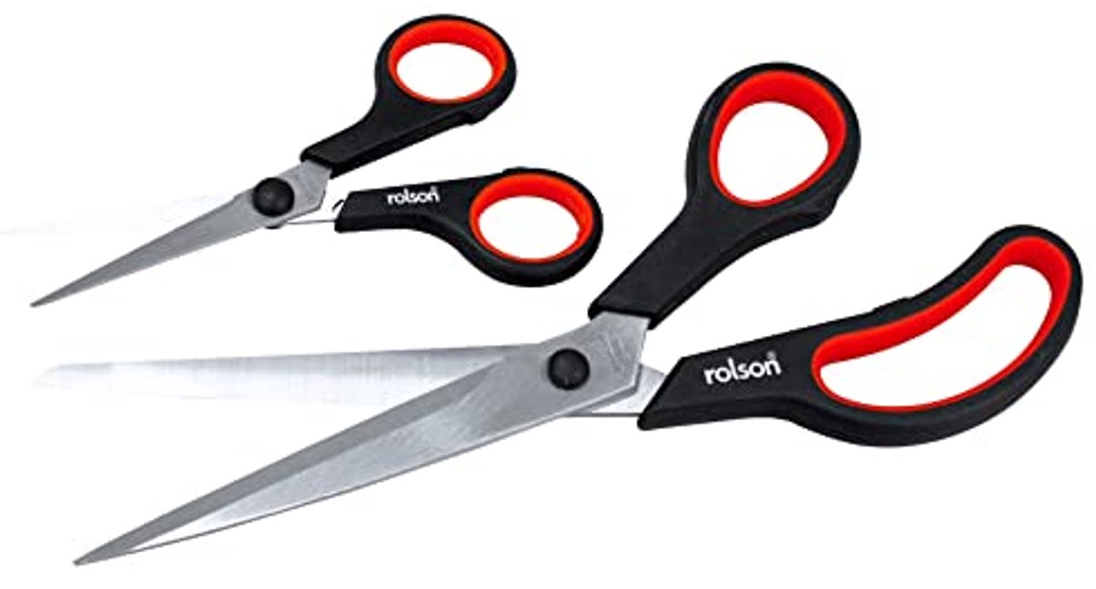 Schaar Set 2 Stuks - Roestvrij Staal met Comfort Handgrepen