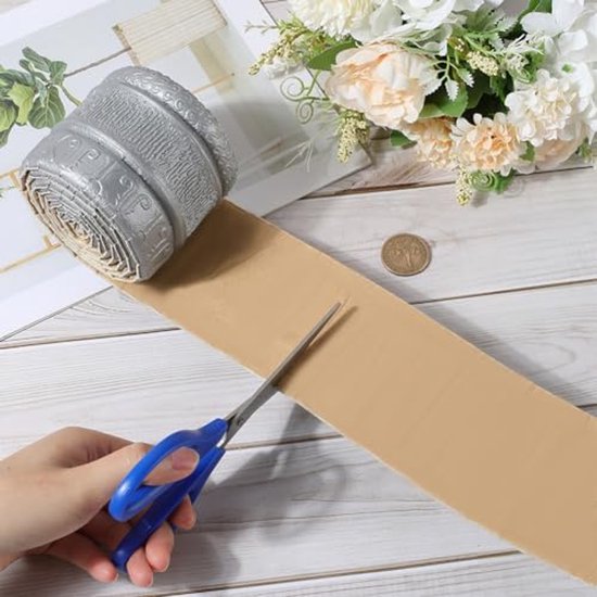 2 Rolls 93x3 Inch Flexible Mirror Wall Base Edging Frame Lines For Home Peel And Stick Foam 3d Wallpaper Border Self Adhesive Solid Burlywood 2 Rolls 93x3 Inch Flexible Mirror Wall Base Edging Frame Lines For Home Peel And Stick Foam 3d Wallpaper Border Self Adhesive Solid Burlywood