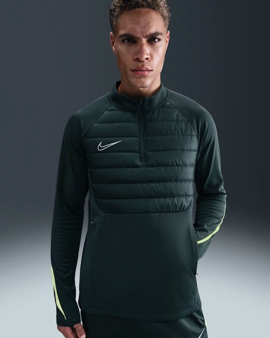 NIKE - T-shirt d'entraînement de football Academy Winter Warrior pour homme, coupe LM - Vert