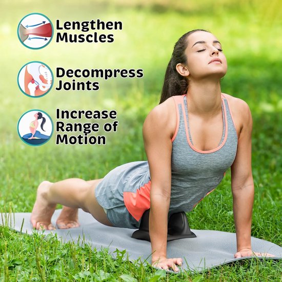 Psoas-spiermassager - Ontspanner van de heupbuigers - Zelfmassager - Stretchtrainer - Diepe weefselmassager - Geschikt voor het verlichten van spierspanning in de onderrug en het ontspannen van de heupbuigers - Geel van Merkloos — afbeelding 4