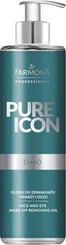 Farmona Pure Icon make-up remover olie voor gezicht en ogen, 250 ml, met pompdispenser.