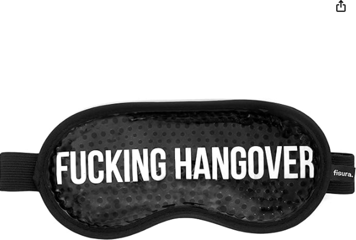 Oogmasker - F*cking Hangover - Zwart - Inclusief Verzendkosten